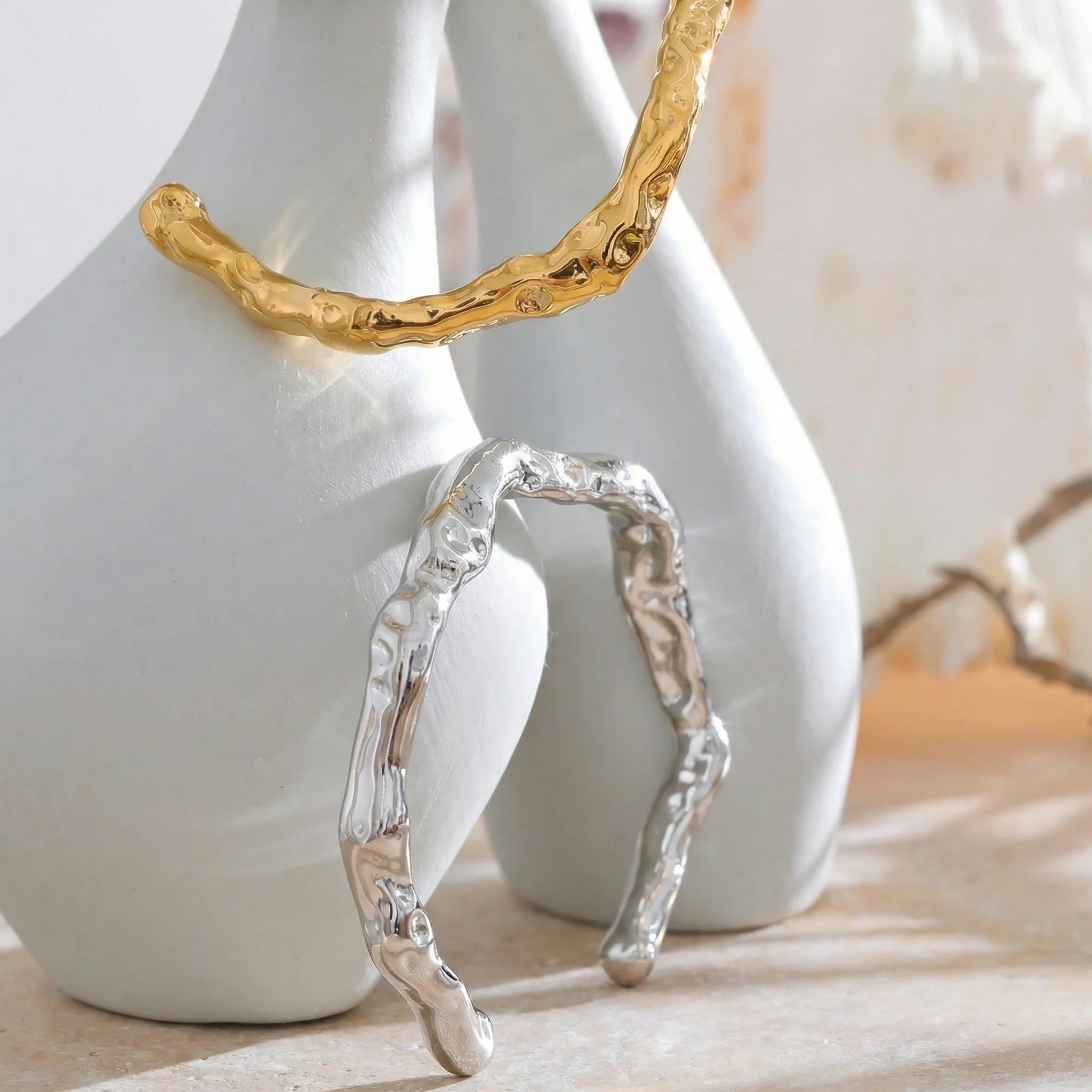 Otwarta bransoletka młotkowana
